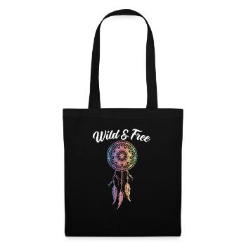 Wild And Free Native American Indigenous People - Tote Bag - black - Front