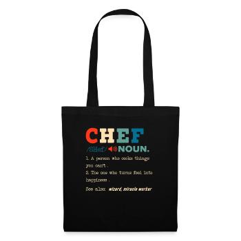 Funny Chef Description Culinary Cooking Baking - Tote Bag - black - Front