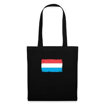 Luxembourg Herzschlag Flagge Vintage Luxembourg - Sac en tissu - noir - Devant