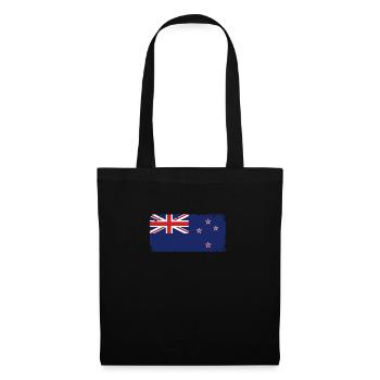 New Zealand Heartbeat Flag Vintage New Zealand - Sac en tissu - noir - Devant