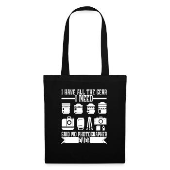 Photographe Photographie Appareil photo Photographe Cadeau - Sac en tissu - noir - Devant