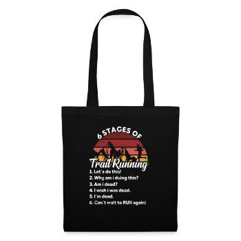 6 étapes de Trail running pour Trail Runner - Sac en tissu - noir - Devant
