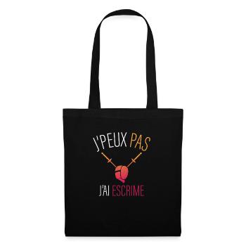 jpeux pas j ai escrime - Sac en tissu - noir - Devant