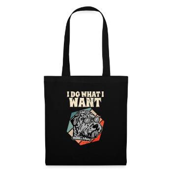 Je fais ce que je veux Retro Soft-Coated Wheaten Terrier - Sac en tissu - noir - Devant