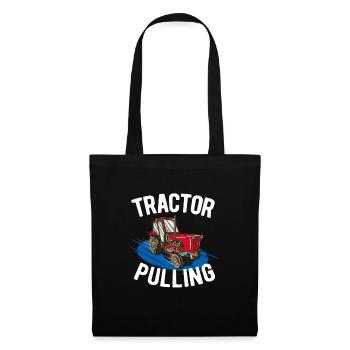 Traction de tracteur - Amateurs de tracteurs - Sac en tissu - noir - Devant