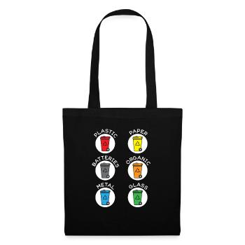 Recycling Waste management Waste collectors - Tote Bag - black - Front