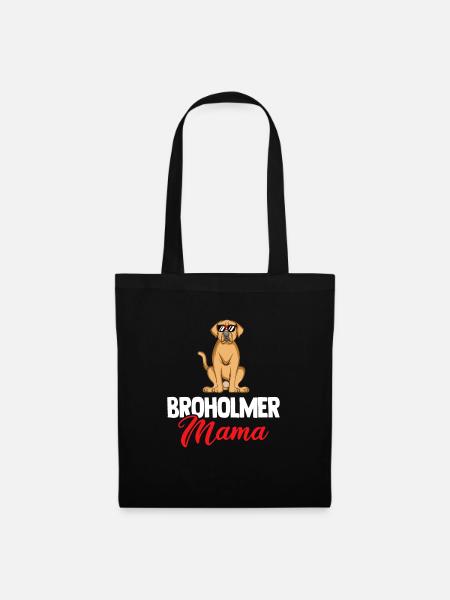 Dog Mom Dog Dad Hundemama | Broholmer - Stoffbeutel - Schwarz