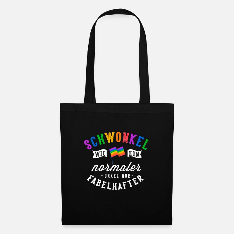 Schwonkel wie ein normaler Onkel LGBT Gay - Stoffbeutel - Schwarz