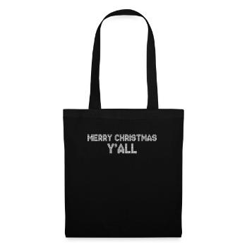 frohe Weihnachten hässliche Weihnachtspullover - Stoffbeutel - Schwarz - Vorne