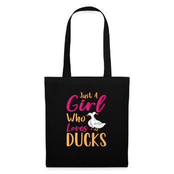 Juste une fille qui aime ducks Ente - Sac en tissu - noir - Devant