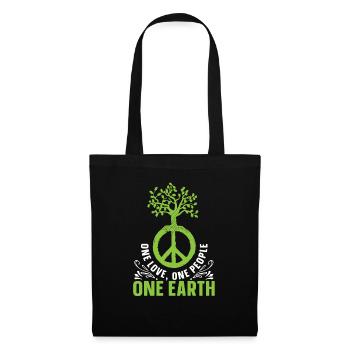 One Love One People One Earth World Peace Day - Tote Bag - black - Front