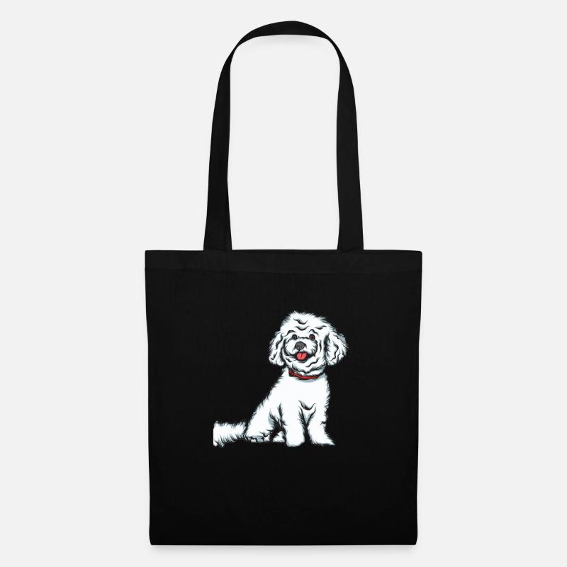 Bichon Frise - Sac en tissu - noir