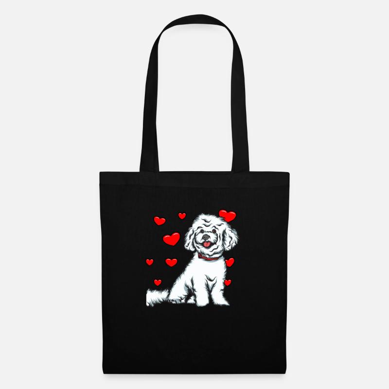 Bichon Frise - Stoffbeutel - Schwarz