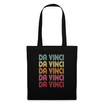 Léonard de Vinci - Sac en tissu - noir - Devant