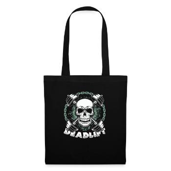 Skull Deadlift Barbell Gym Workout Fitness - Tote Bag - black - Front