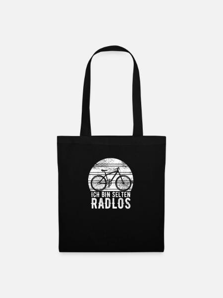 Ich Bin Selten Radlos Fahrrad Radsport Radsportler - Stoffbeutel - Schwarz