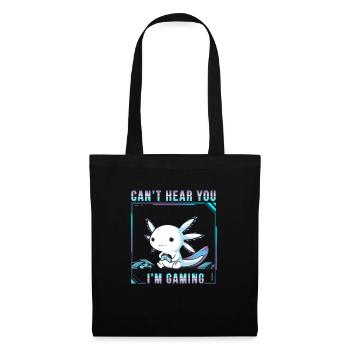 Axolotl Gaming salamandre mignonne en tant que garçons joueurs Humour - Sac en tissu - noir - Devant