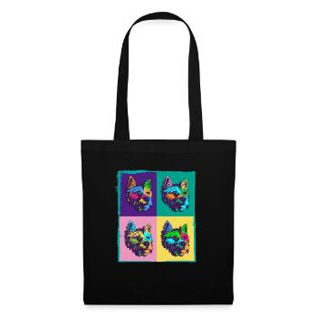 Amoureux des chiens I Pop Art West Highland White Terrier - Sac en tissu - noir - Devant