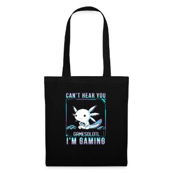 Axolotl Gaming salamandre mignonne en tant que garçons joueurs Drôle - Sac en tissu - noir - Devant