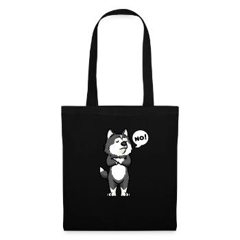 Pomsky Hund Hund Hundeliebhaber - Stoffbeutel - Schwarz - Vorne