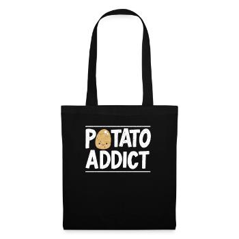 Potato Addict Vegan Root Vegetable Vegetarian - Tote Bag - black - Front