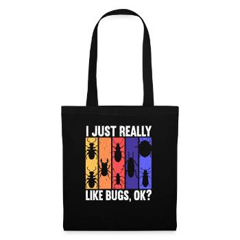 J’aime les insectes entomologie insectes - Sac en tissu - noir - Devant