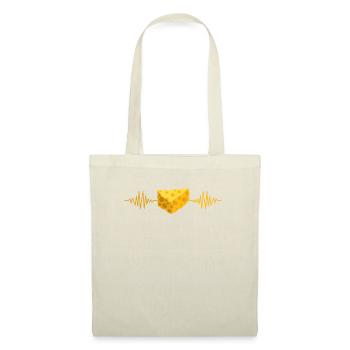 Cheese Heartbeat Cheesy Lover Mozzarella Cheddar - Sac en tissu - nature - Devant