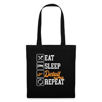 Eat Sleep Detail Repeat Auto Detailing Detailer - Tote Bag - black - Front