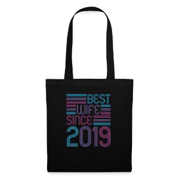 Meilleure épouse depuis le 2e anniversaire de mariage en 2019 - Sac en tissu - noir - Devant