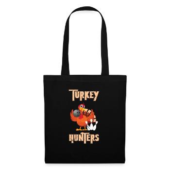 Turkey Hunters Bowler Bowling Thanksgiving - Stoffbeutel - Schwarz - Vorne
