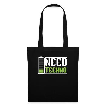Besoin de Techno Music Raver - Sac en tissu - noir - Devant