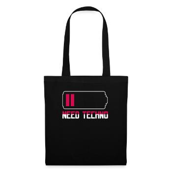 Besoin de Techno Music Raver - Sac en tissu - noir - Devant