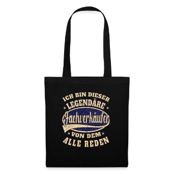Verkäufer ich bin dieser legendäre Fachverkäufer - Stoffbeutel - Schwarz - Vorne