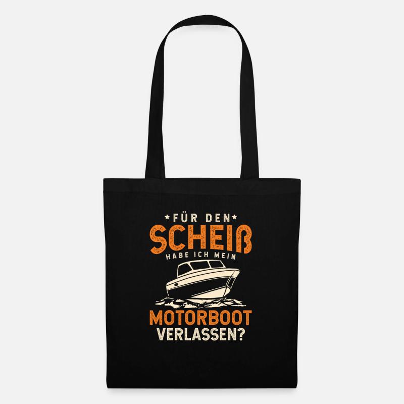 Sportboot Rennboot Bootsbesitzer Kapitän Motorboot - Stoffbeutel - Schwarz