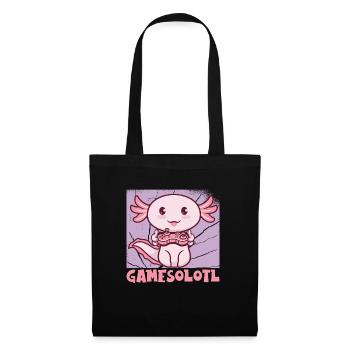 Gamesolotl Cute Kawaii Axolotl - Tote Bag - black - Front