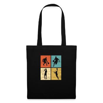 Basketball Retro Vintage - Basketballer - Stoffbeutel - Schwarz - Vorne