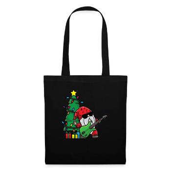 Guitare Gnome Christmas Tree Noël Guitariste - Sac en tissu - noir - Devant