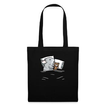 Chinchilla Chemise de sommeil Pyjama Chinchilla - Sac en tissu - noir - Devant