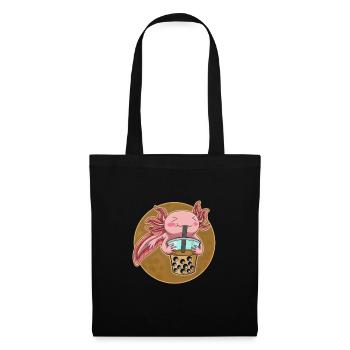 Axolotl Kawaii Lustige Mexikanische Axolotl - Stoffbeutel - Schwarz - Vorne