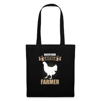 Éleveur de poulets de basse-cour Bauer Landwirt - Sac en tissu - noir - Devant