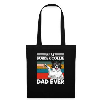 Meilleur border collie papa de tous les temps - Sac en tissu - noir - Devant