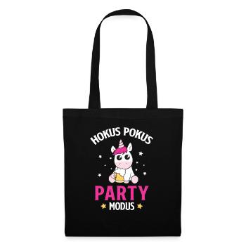 Einhorn Bier Hokus Pokus Party Modus - Stoffbeutel - Schwarz - Vorne