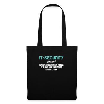 IT Cyber Security Experte Nerd Hacking - Stoffbeutel - Schwarz - Vorne
