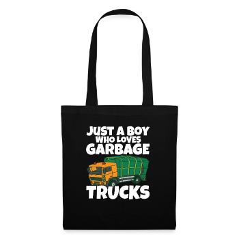 Just A Boy Who Loves Garbage Trucks - Tote Bag - black - Front