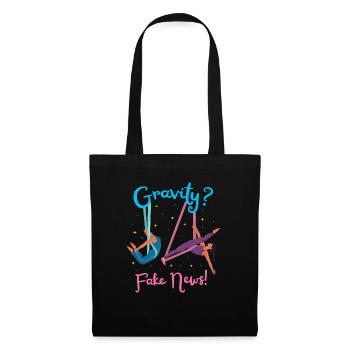 Funny Aerialist Cartoon Art - Tote Bag - black - Front