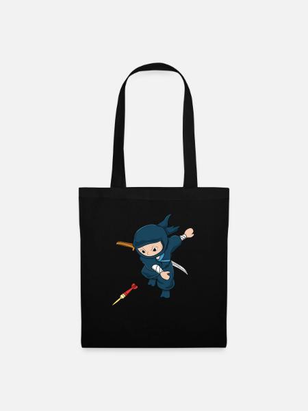 Dart Ninja Dart Tournament Funny Dart Player Darts - Stoffbeutel - Schwarz