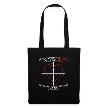 Mathematiklehrer Student Mathematiker Valentinstag - Stoffbeutel - Schwarz - Vorne