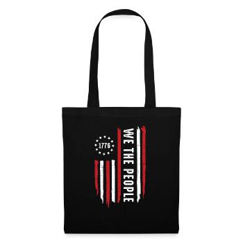 Nous La police Histoire américaine 1776 Patriotique - Sac en tissu - noir - Devant