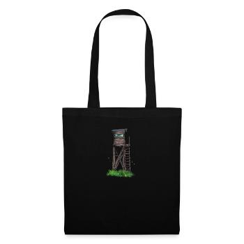 Hochsitz I Hunting Wild Boar Roe Deer Motif for - Tote Bag - black - Front