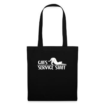 Cat Service Staff niedliches Katzen Halter Katzen - Stoffbeutel - Schwarz - Vorne